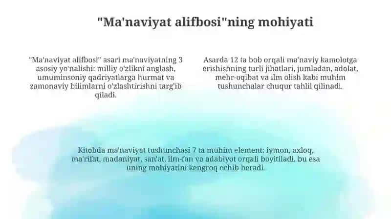 "Ma’naviyat alifbosi" 4