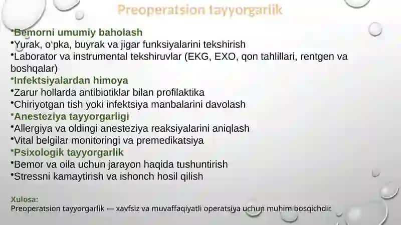 Xirurgik davolashning umumiy prinsiplari 4