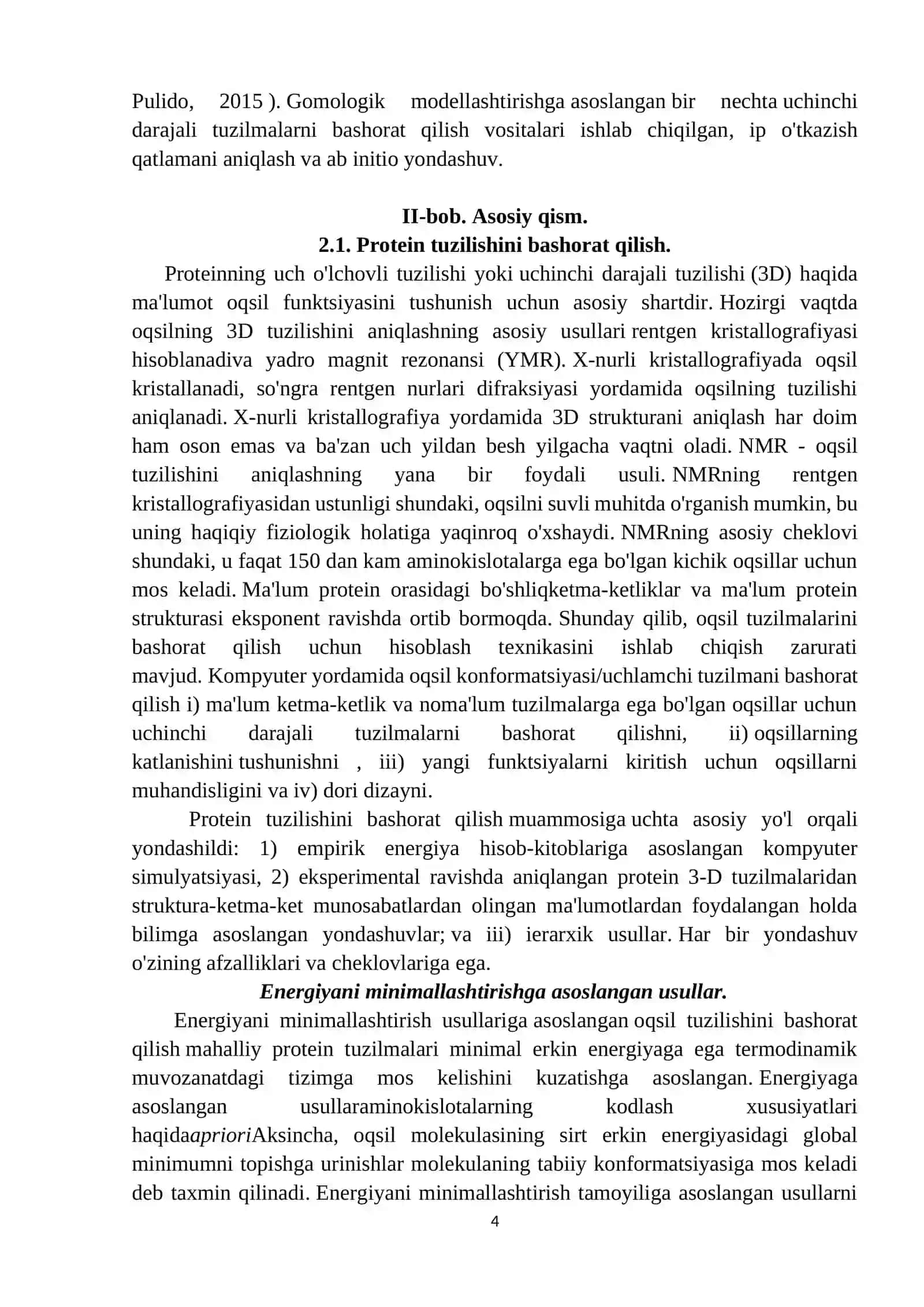 BIOINFORMATIKA KURS ISHI 4
