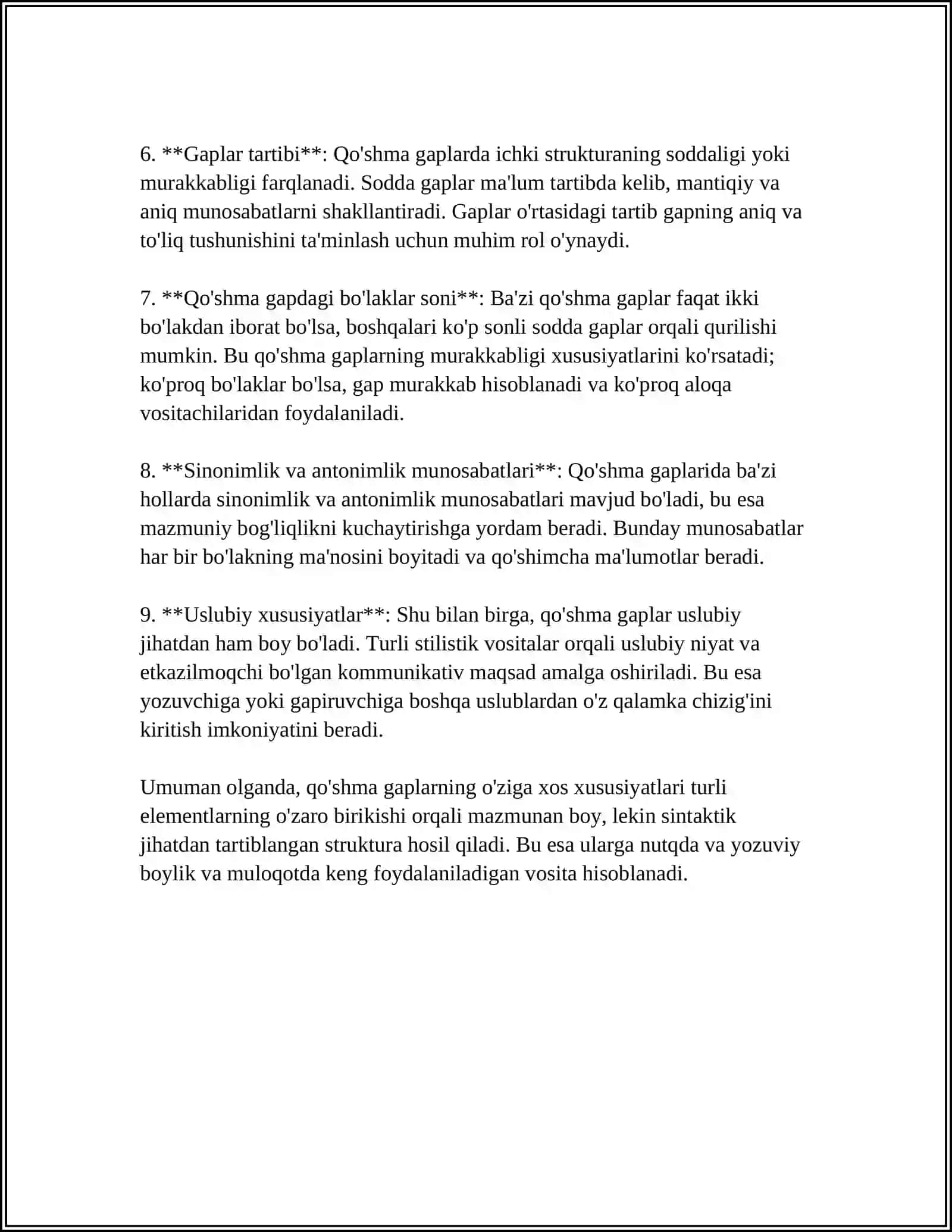 QO'SHMA GAPLAR TASNIFI BO'YICHA YANGICHA QARASHLAR 4