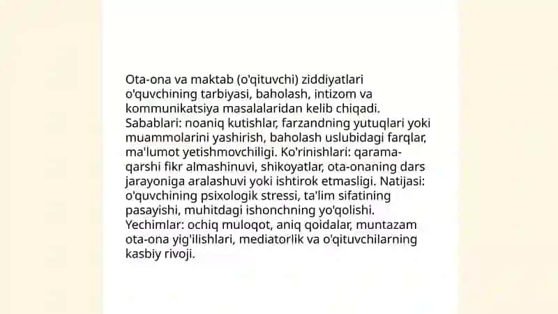 Pedagogik nizolar va ziddiyatlar 4