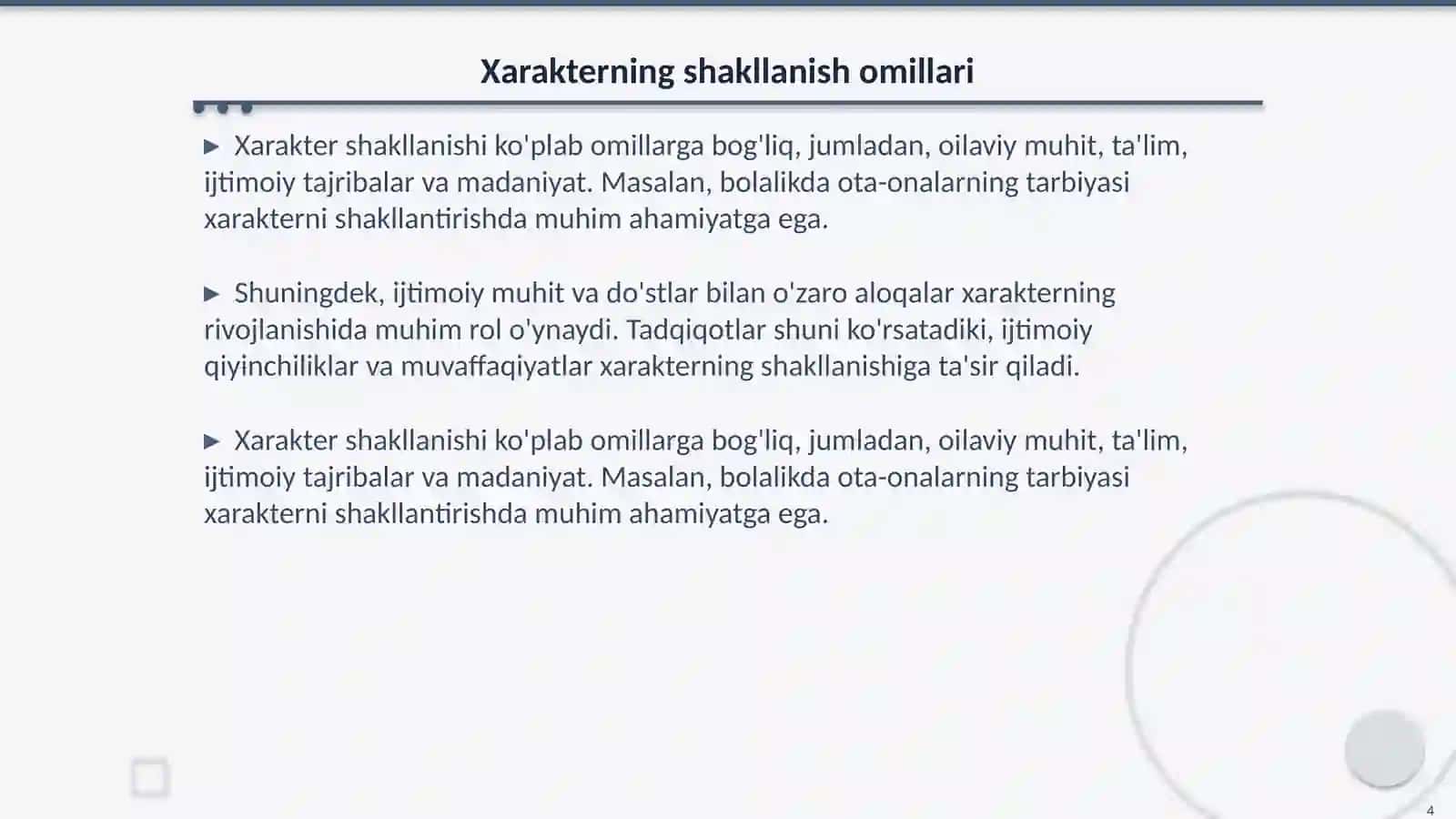 Xarakter va uning xossalari 4