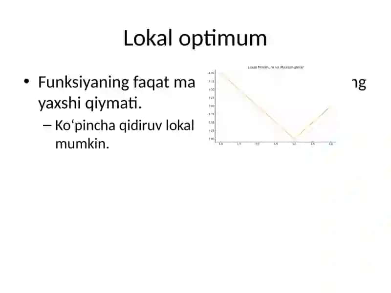 Global va lokal optimumlar 4