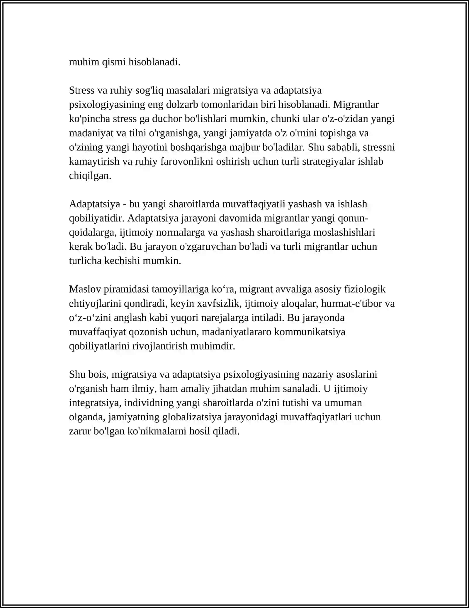 MIGRATSIYA VA ADAPTATSIYA PSIXOLOGIYASI 4