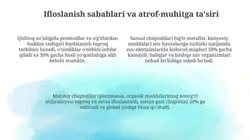 Tuproq va suvning ifloslanishi 4