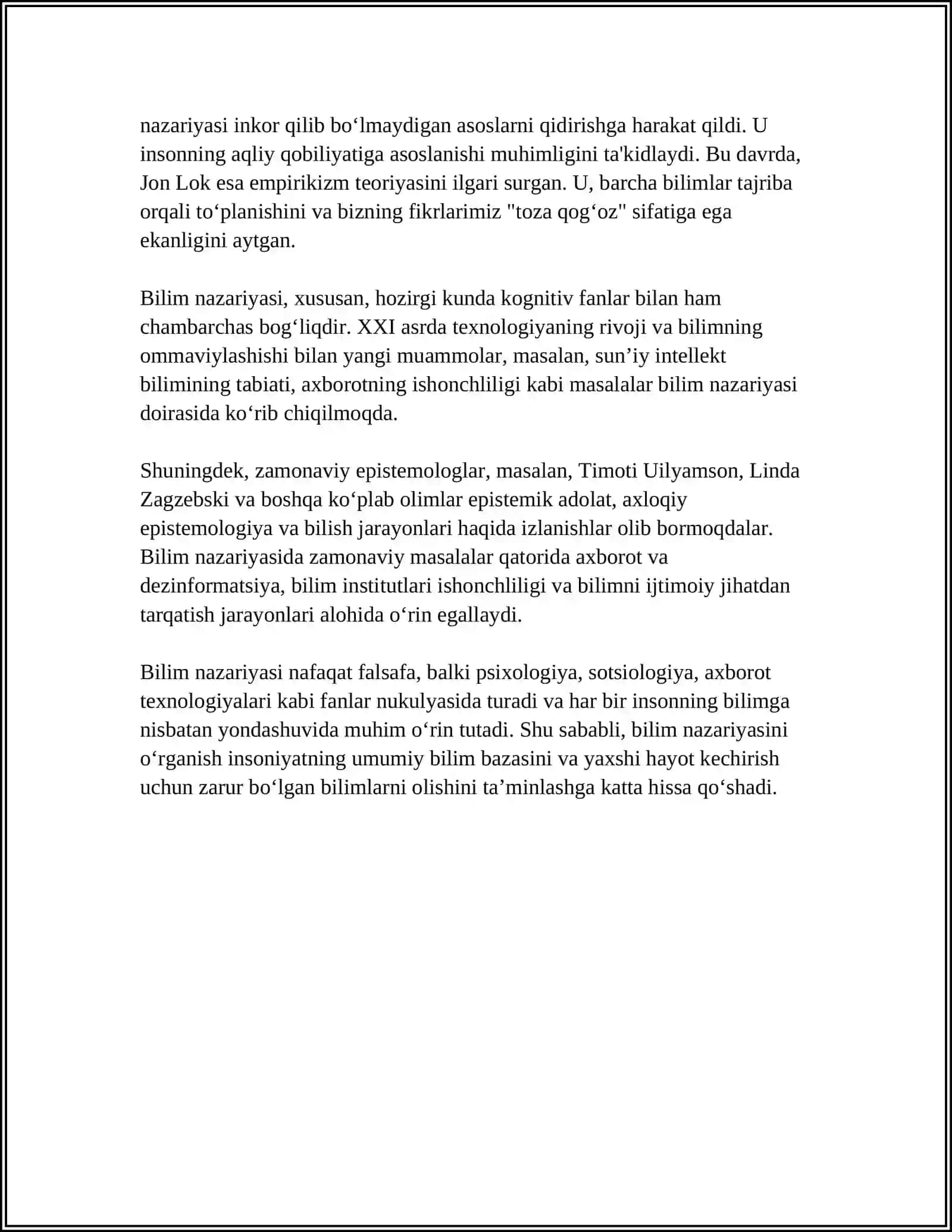 RIVOJLANISH FALSAFASI(GNESOLOGIYA) 4