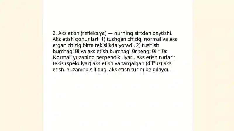 Optik hodisalarni oʻrganish 4