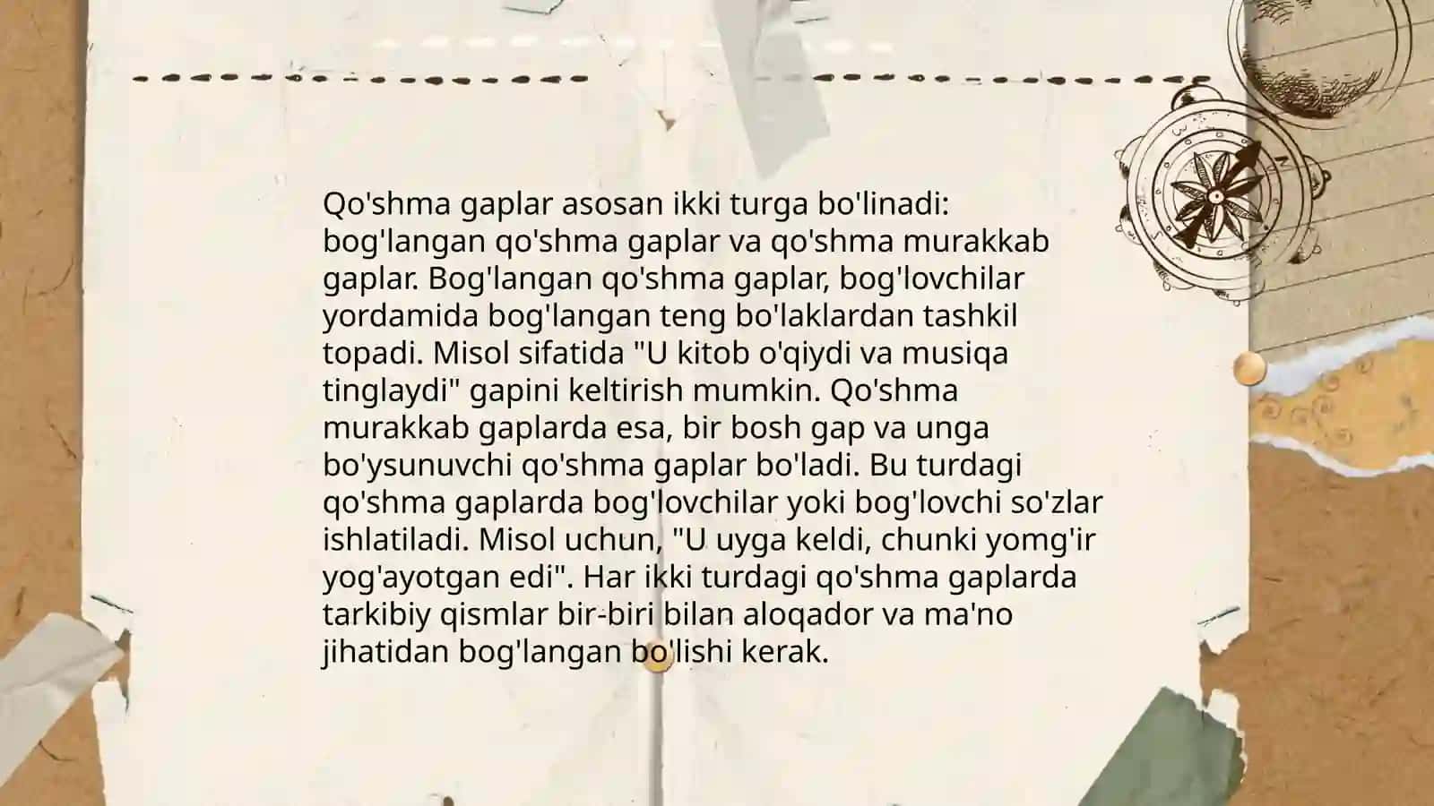 Qo'shma gaplar va ularning turlari 4
