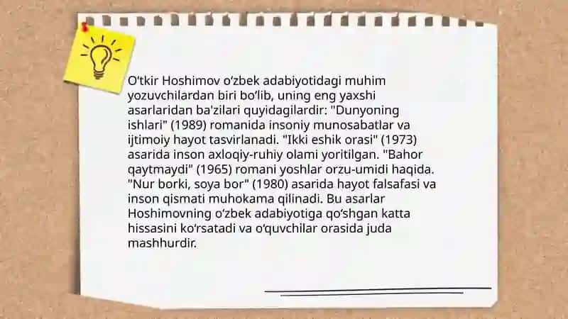 Oʻtkir Hoshimov haqida taqdimot 4