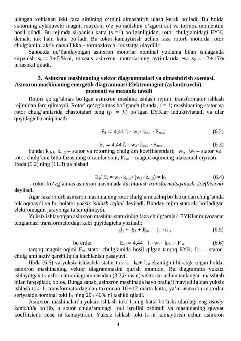 Asinxron chastota o‘zgartkichlar 4
