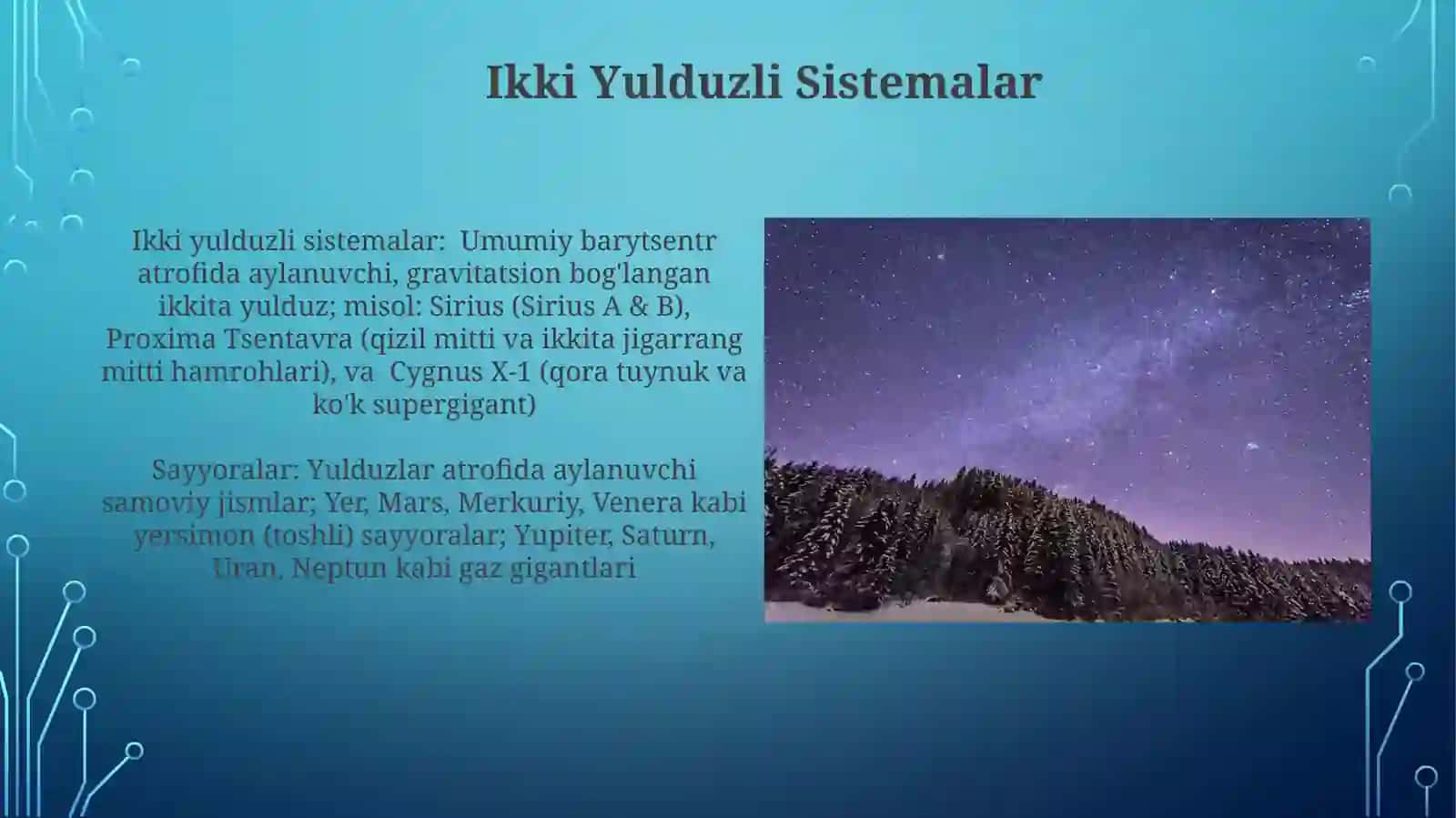 Yulduzlarvasayyoralar 4