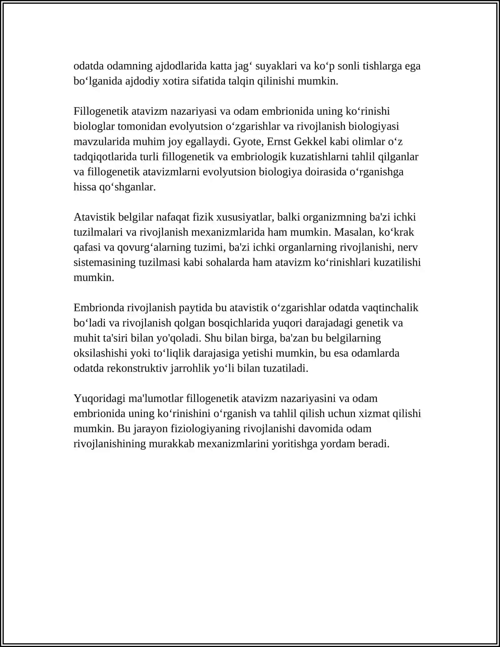 ODAMDA RIVOJLANISHNING FILLOGENETIK NUXSONLARI 4