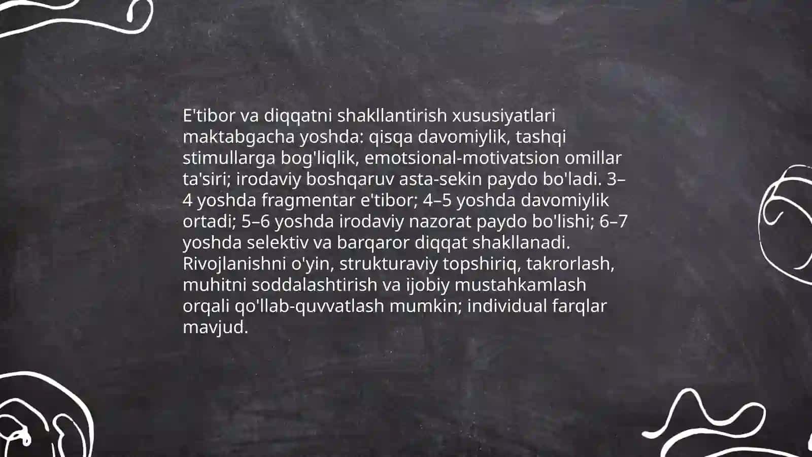Maktabgacha yosh davrida Psixik rivojlanish Xususyatlari 4