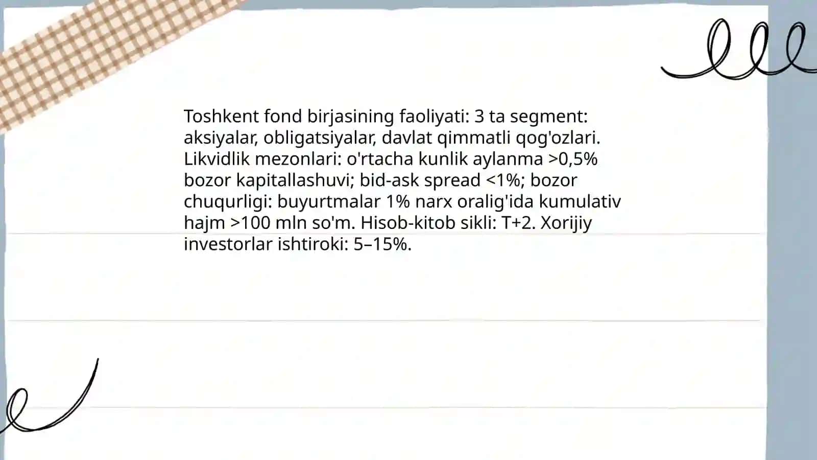 O‘zbekiston moliya bozori: hozirgi holati 4