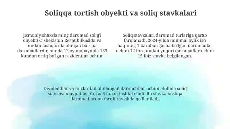 Jismoniy shaxslardan olinadigan daromad solig'i 4