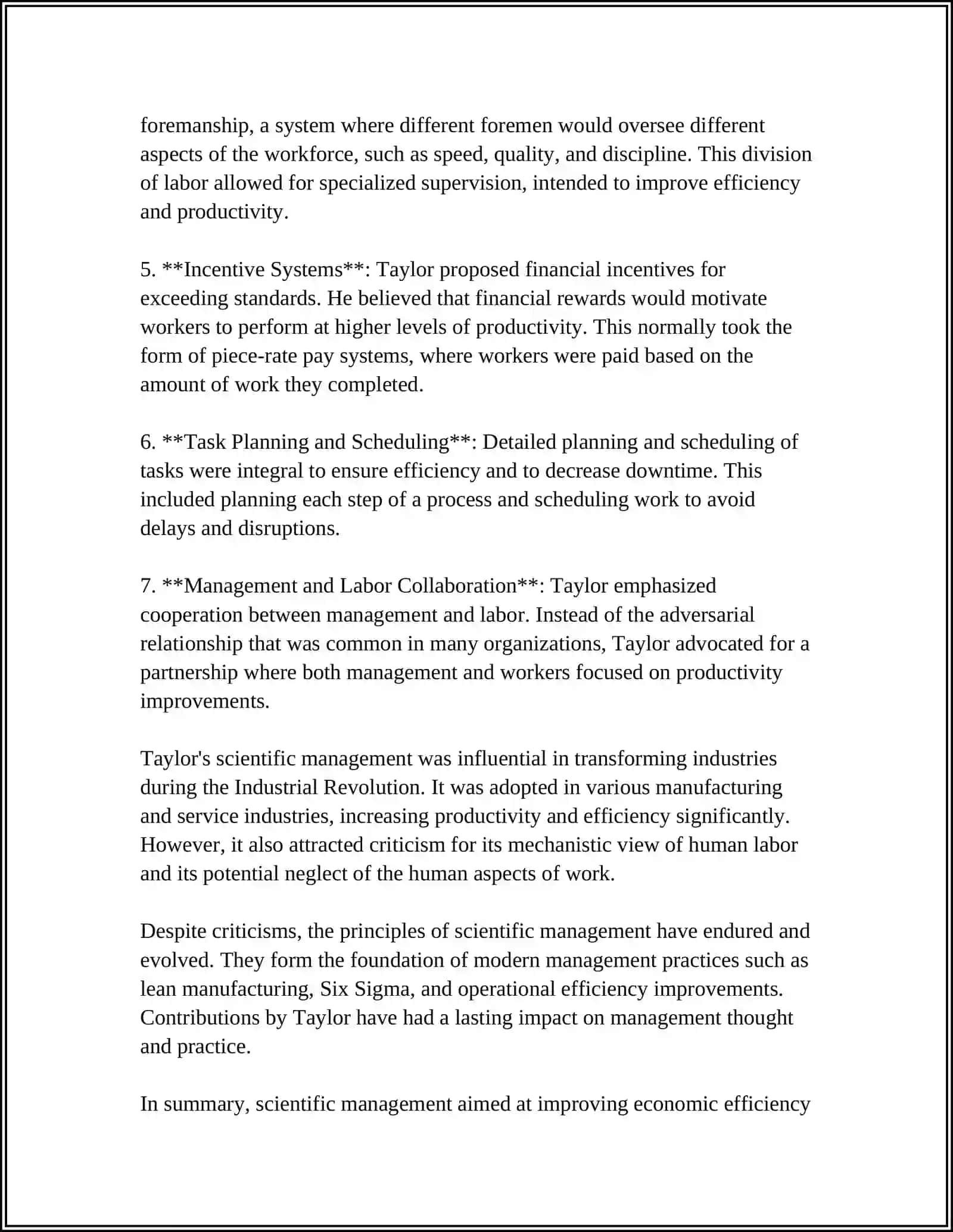 SCIENTIFIC MANAGEMENT 4