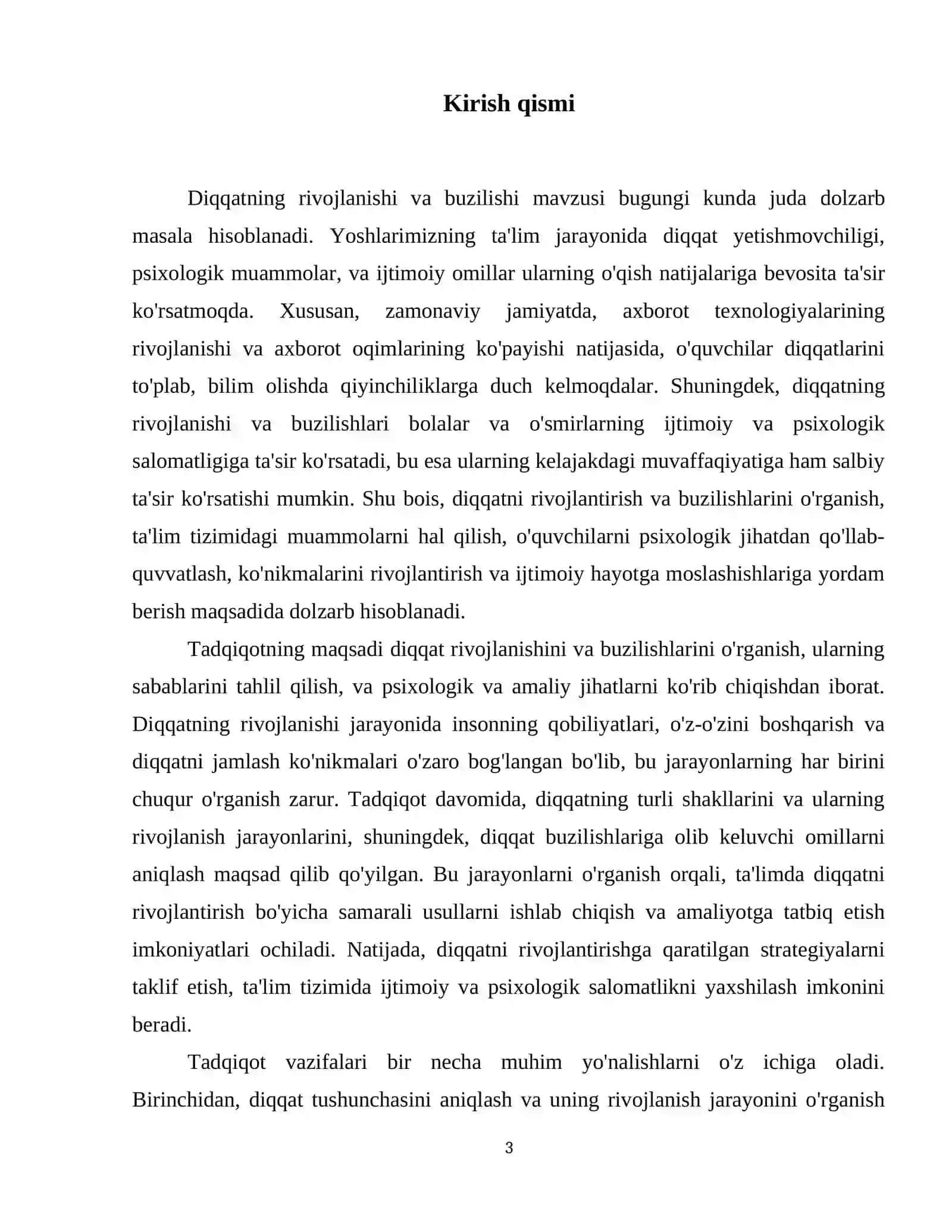 Diqqatning rivojlanishi va buzilishi 4