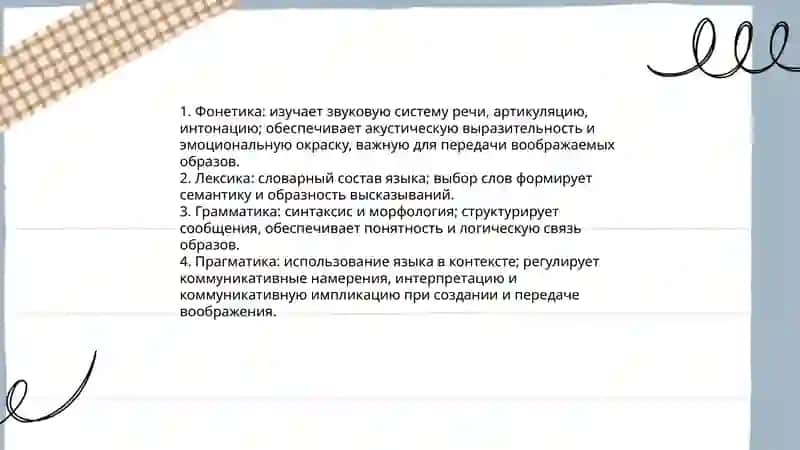 Общее понятие о речи и воображение 4