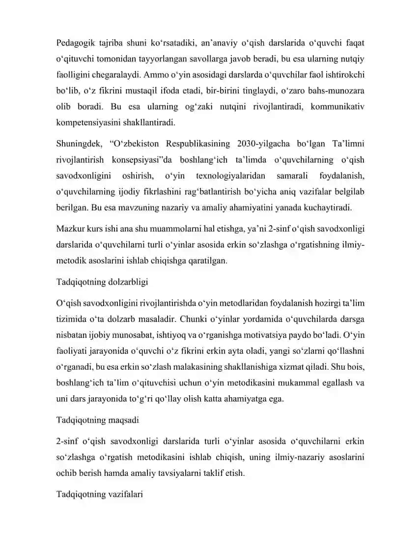O'qish savodxonligi darslari 4