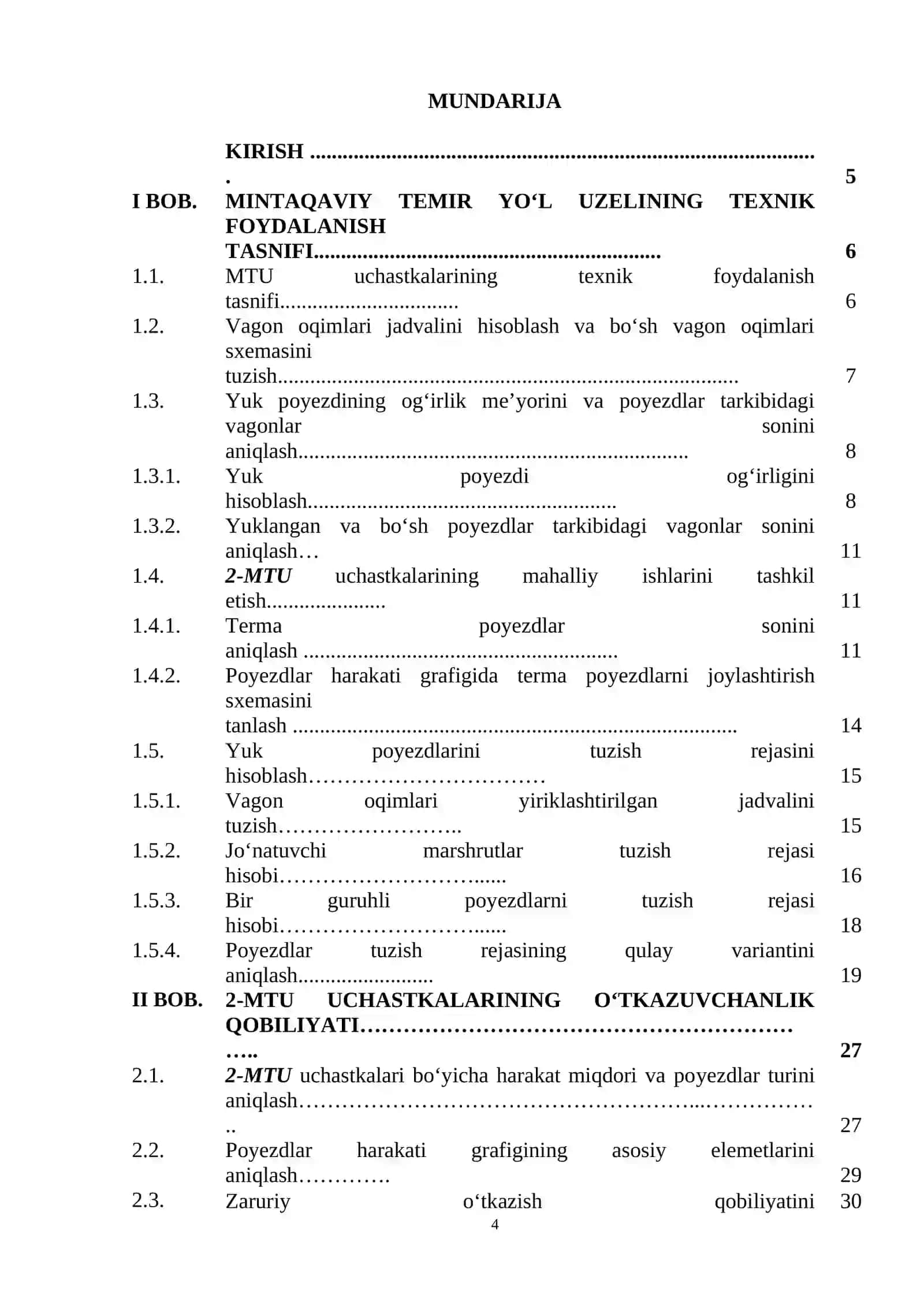 Poyezdlar harakati grafigini tuzish KURS LOYIHASI 4