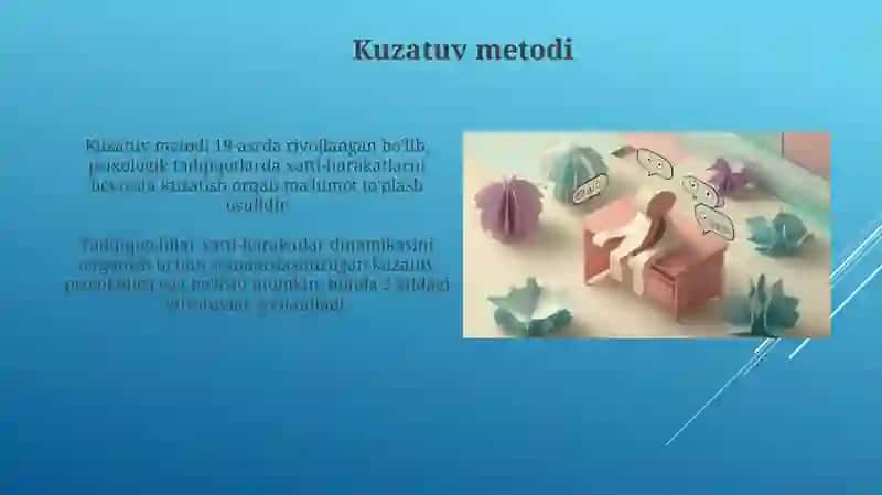 Psixologiyaning asosiy metodlari 4