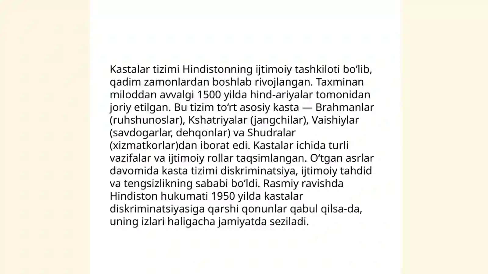 Braxmanlik taʼlimida kastalar 4