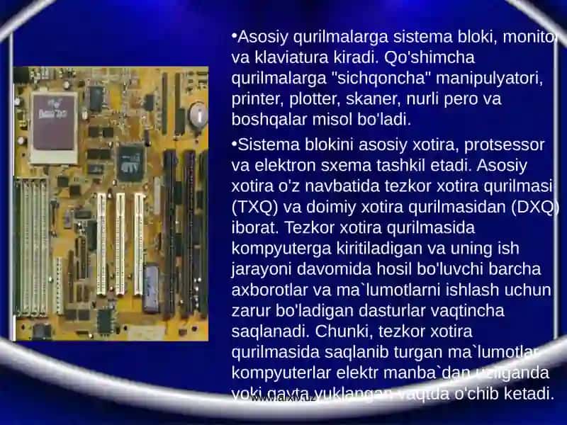 Shaxsiy kompyuterlarning qurilmalari 4