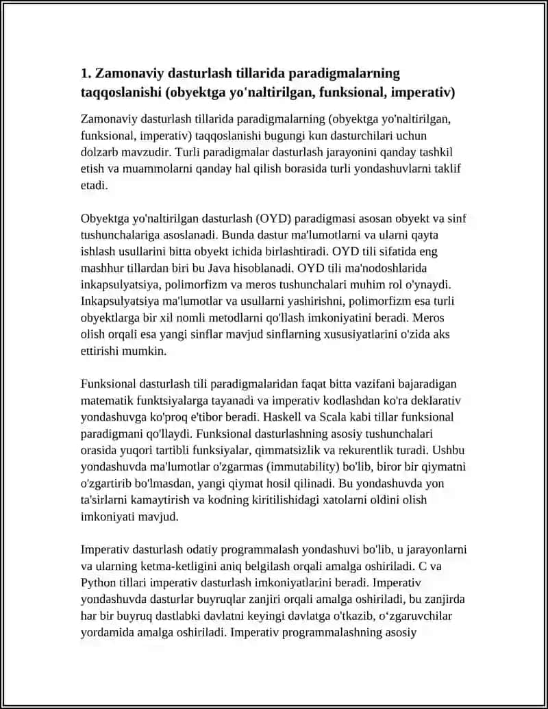 ZAMONAVIY DASTURLASH TILLARINING TAHLILI 4