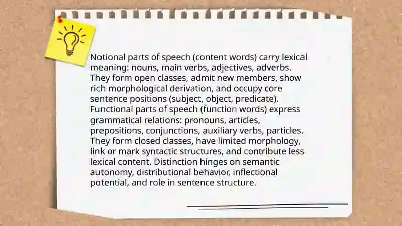 Notional parts of speech 4