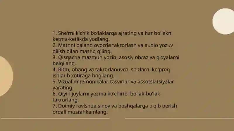 Usmon Nosirning "Monolog" she'rini yod olish va tahlil qilish 4