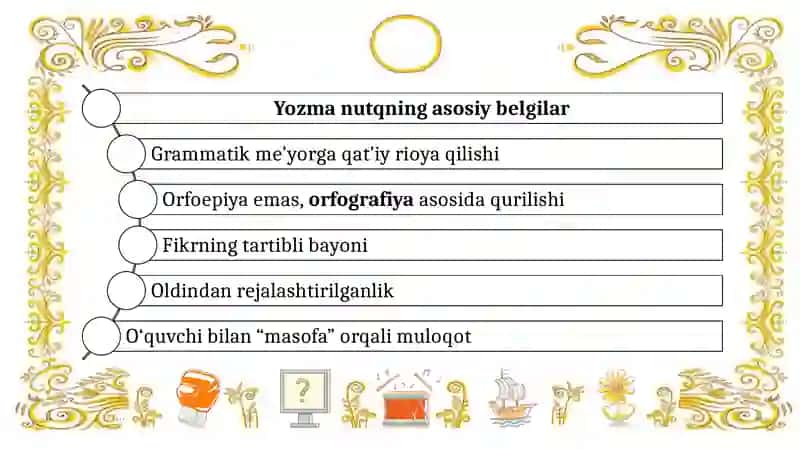YOZMA NUTQ VA YOZMA NUTQ MADANIYATI 4
