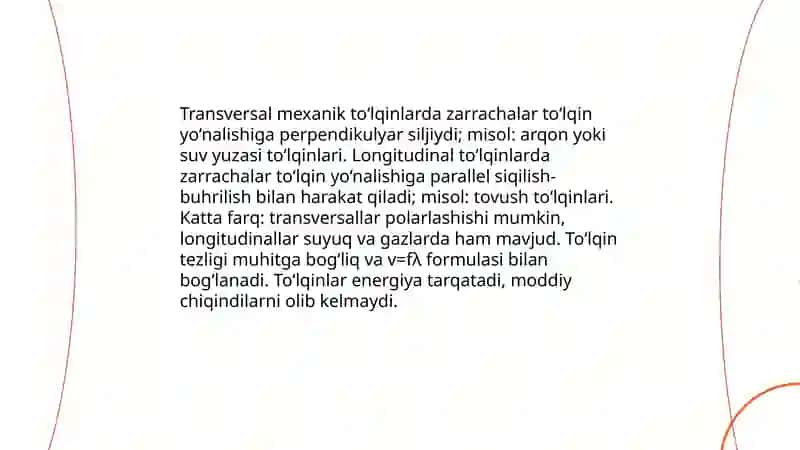 Mexanik tolqinlar 4