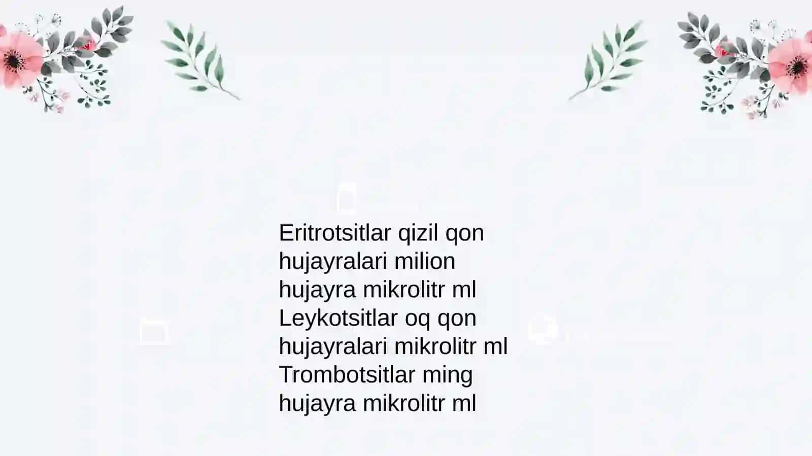 Klinik Laboratoriya Ko'rsatkichlarini Hisoblash 4