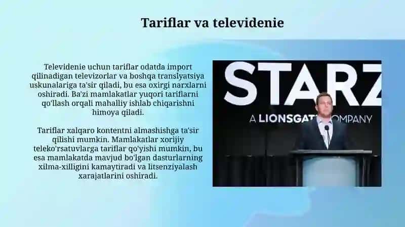 Televediniya kongilocharsanoatsifatida 4