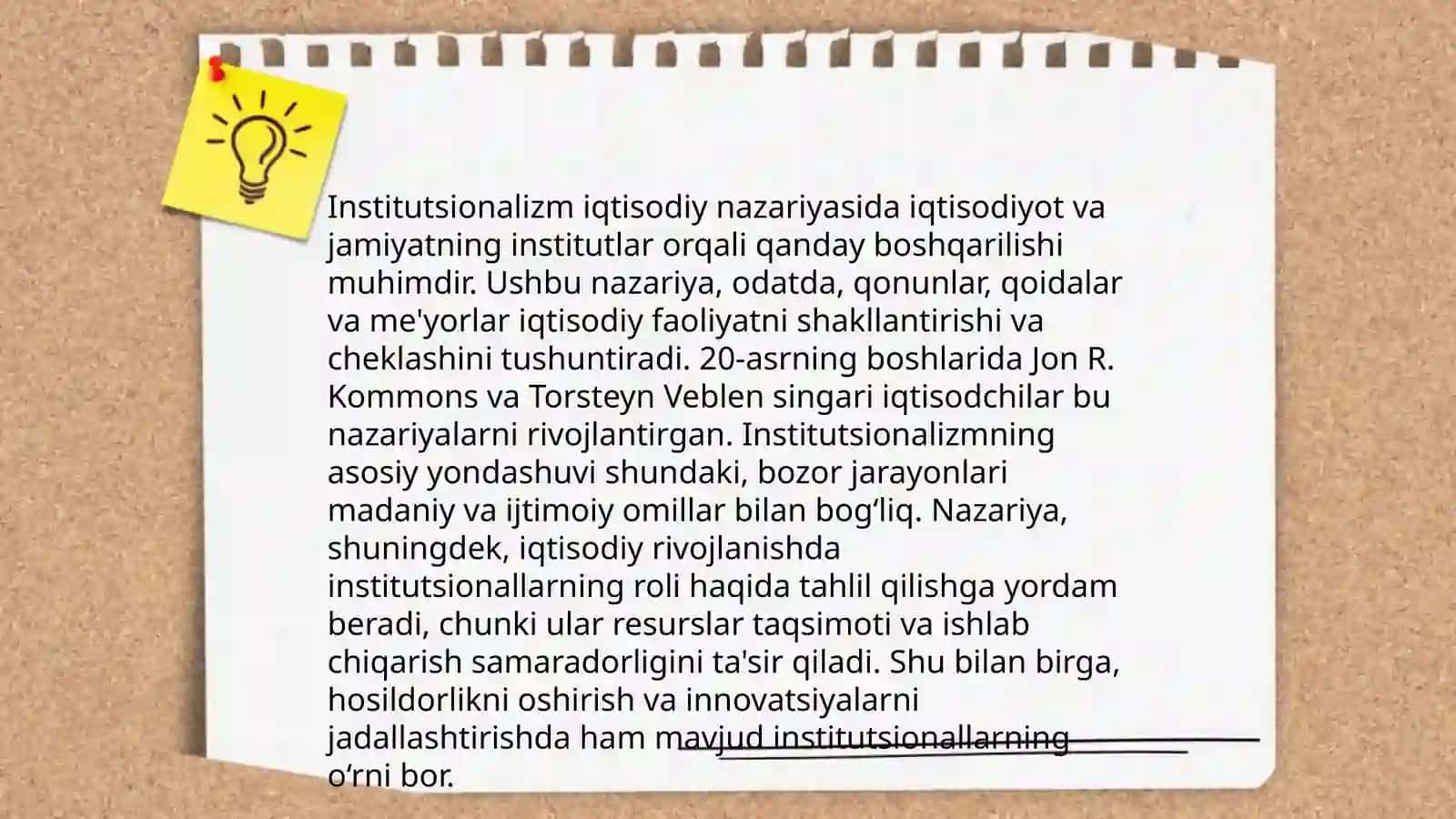 Institutsionalizmning rivojlanish tarixi 4