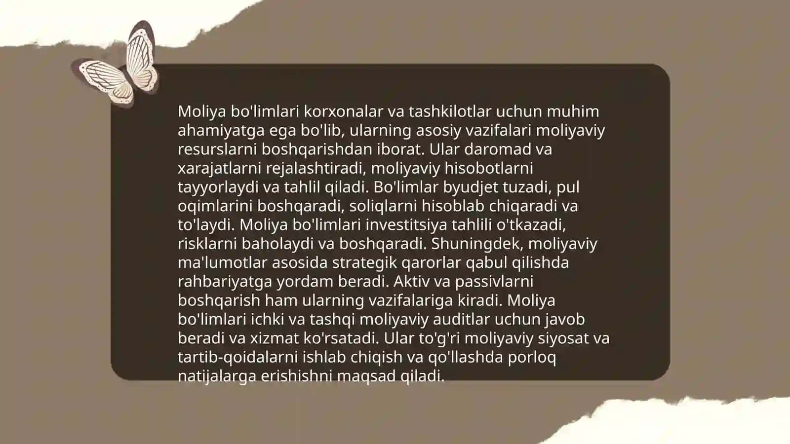 Moliya tizimi va uning bo’g’inlari 4