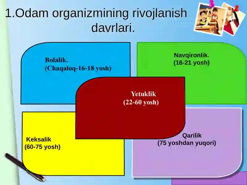 Bolaning o’sishi va rivojlanishi 4