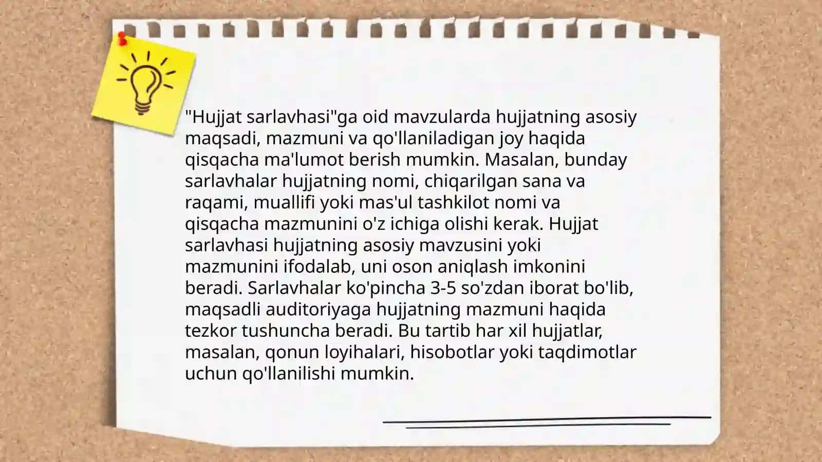 Hujjatlardagi zaruriy qismlar 4