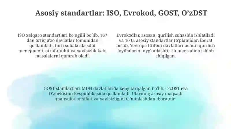 Xalqaro va davlatlararo standartlarning taqqoslash 4