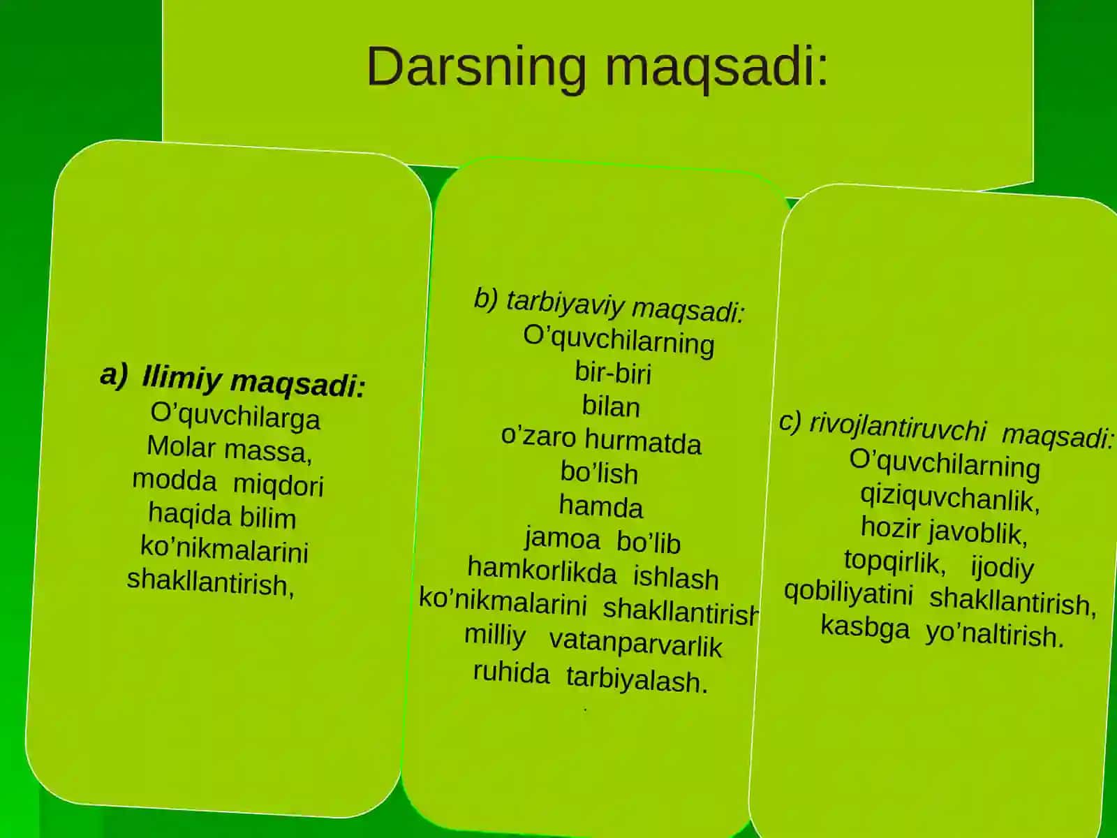 Modda miqdori. Molar massa 4