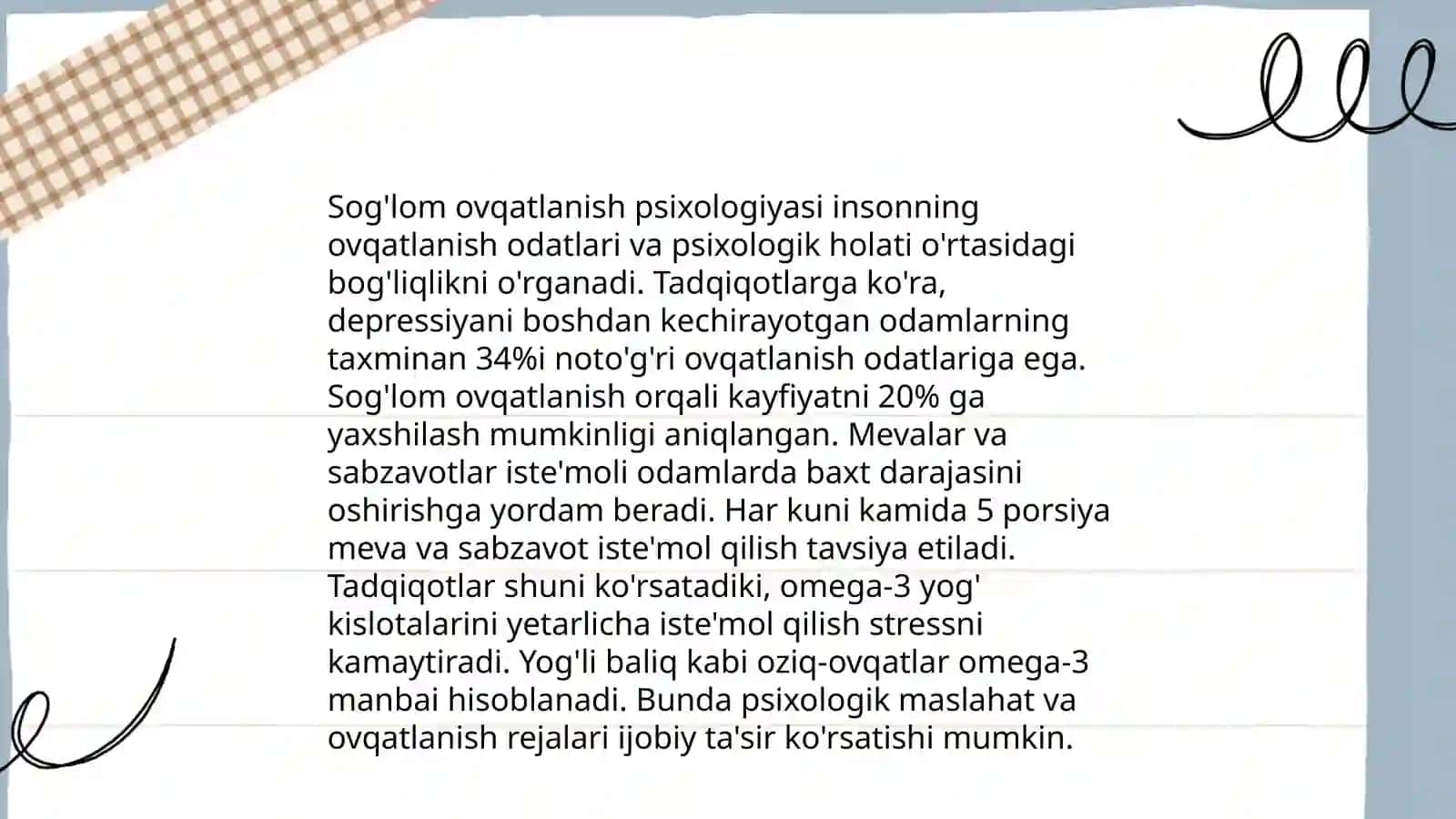 Ovqatlanishning biologik asoslari 4