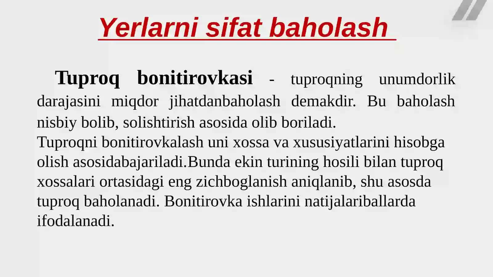 Yer kadastiri va bonitirovkasi 4