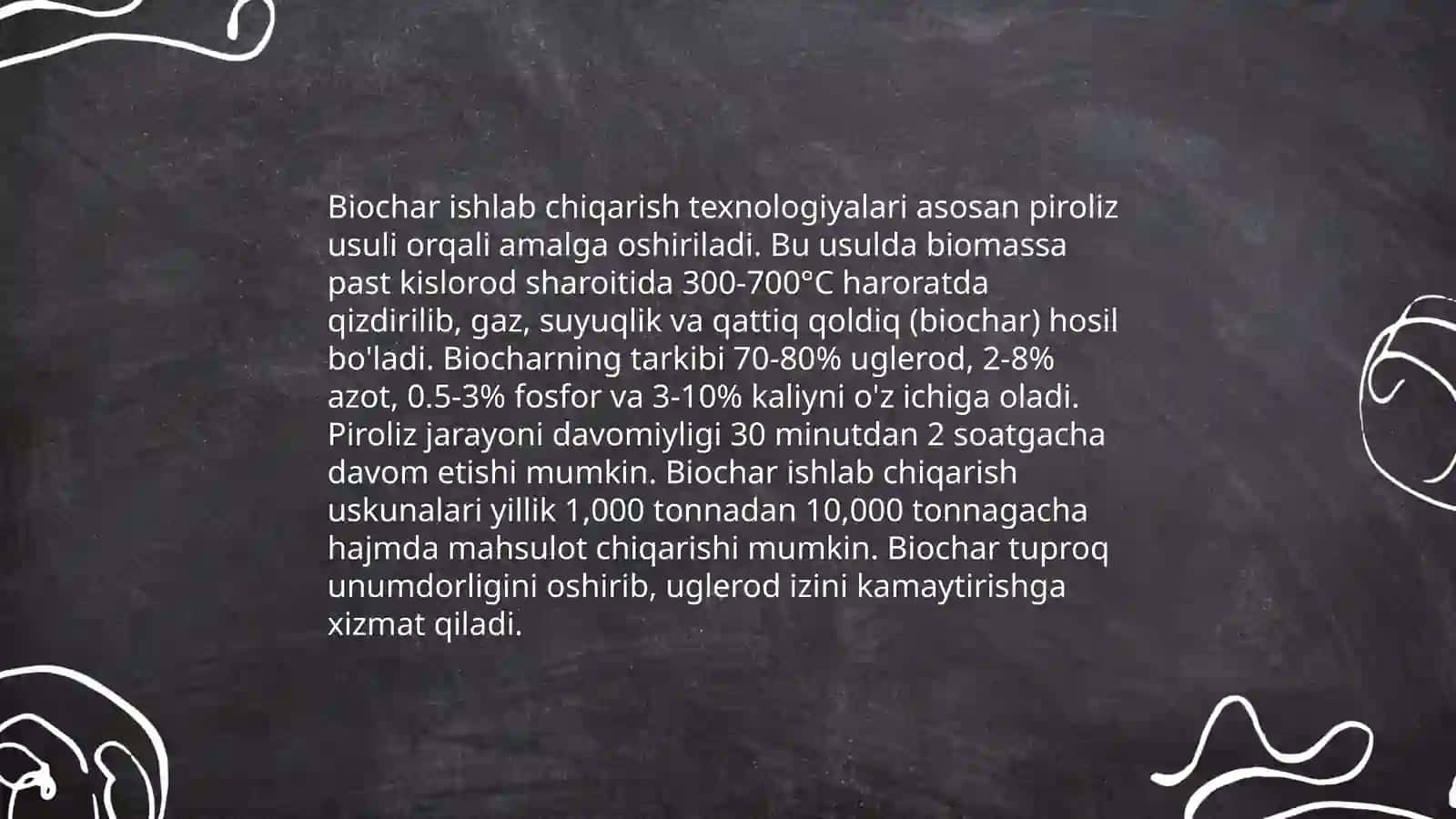 Biochar nima va uning ahamiyati 4