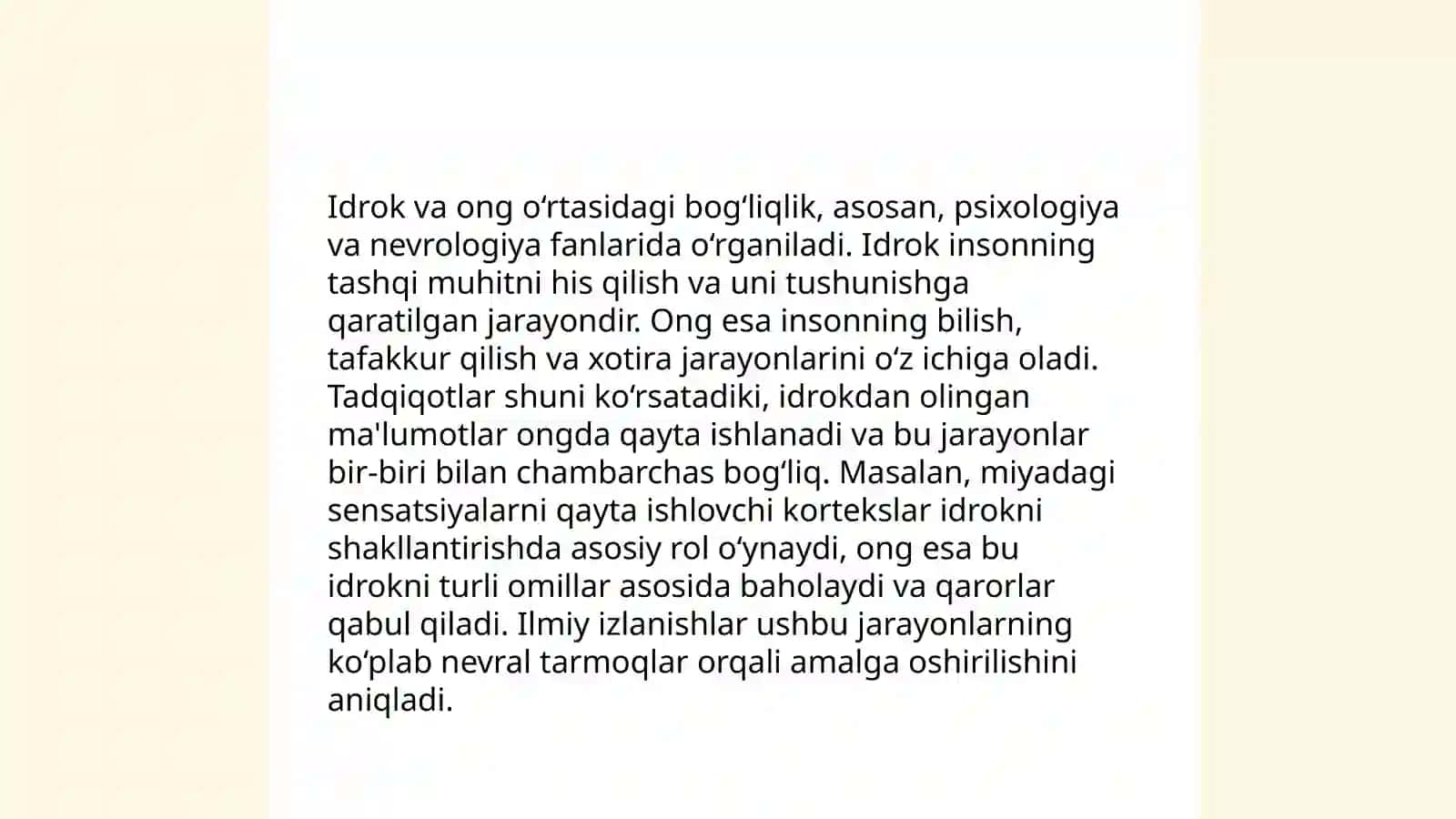 Idrok haqida umumiy tushuncha 4