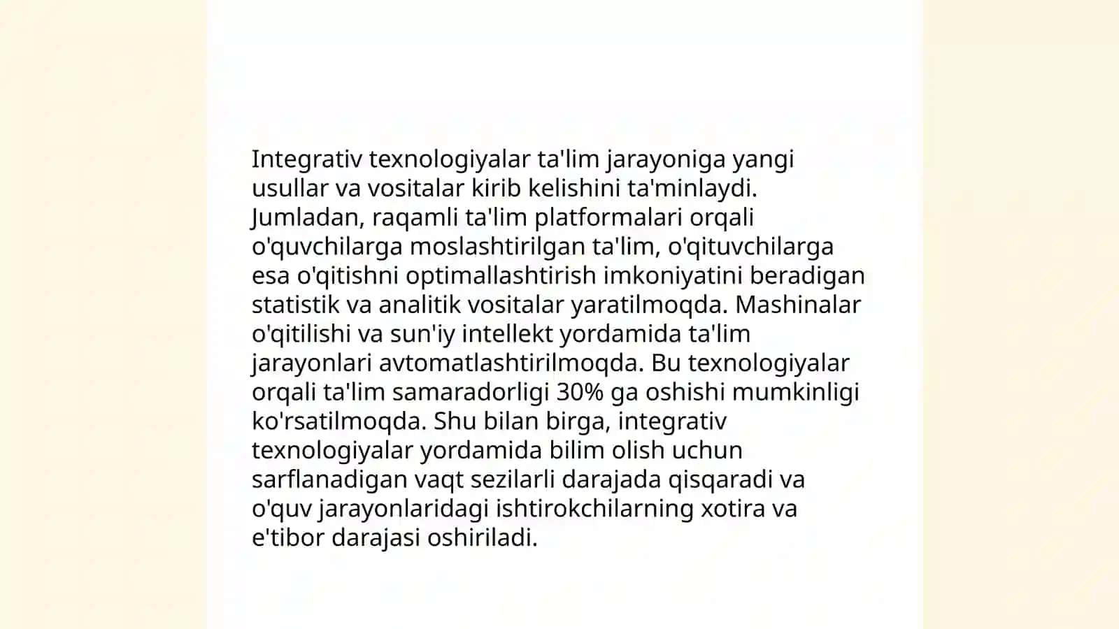 Integrativ texnologiyalar va ulardan foydalanish 4