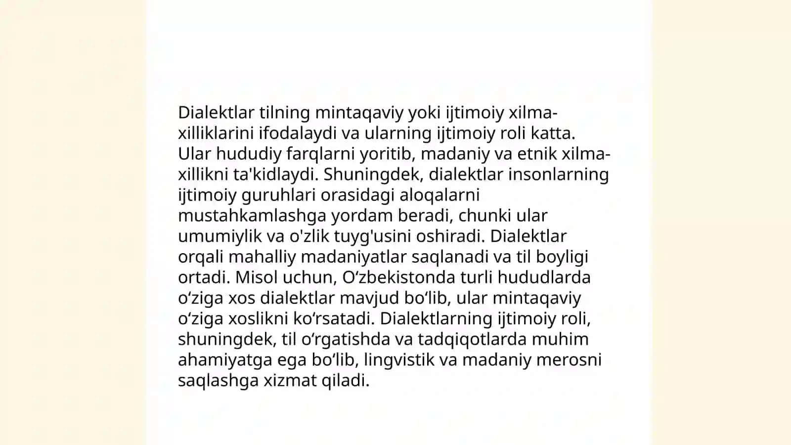Tillararo ijtimoiy o'zaro ta'sirlar 4