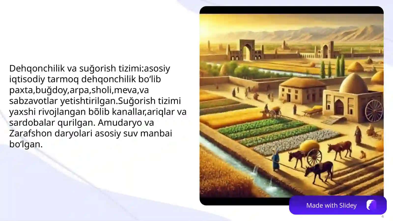 Uzbekiston tarixi fanidan loyixa ishi 4