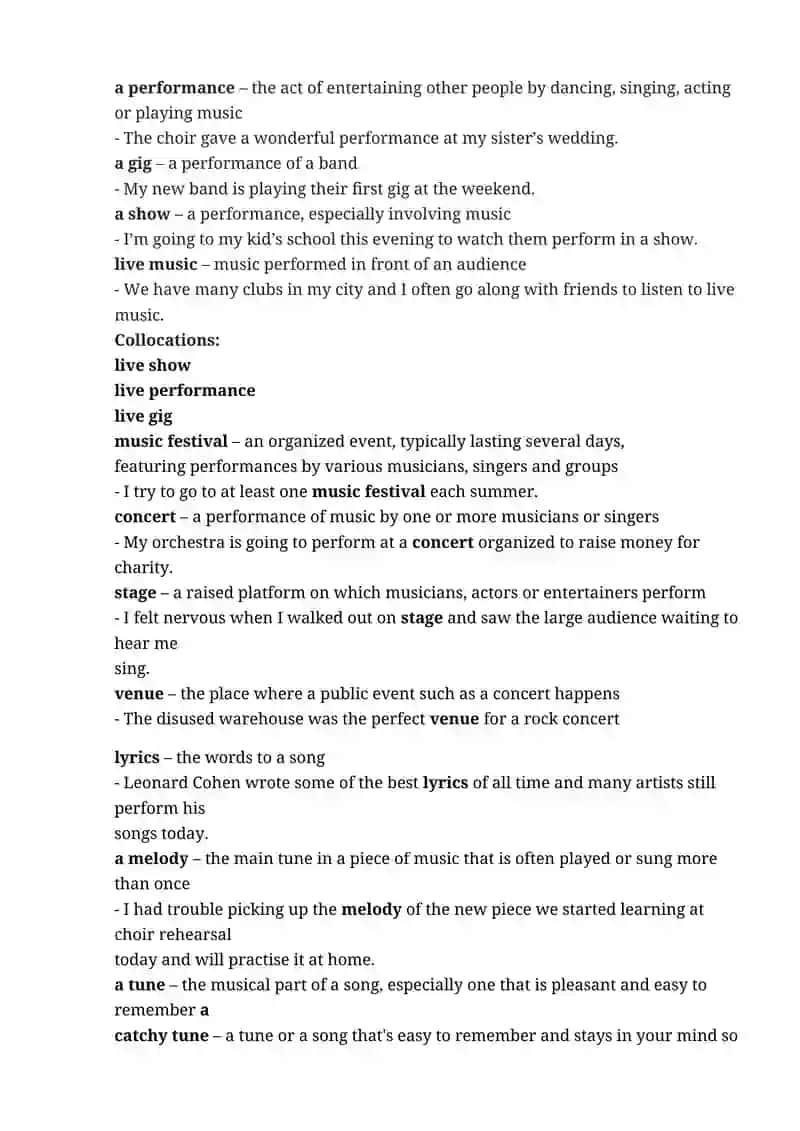 Music Vocabulary 4