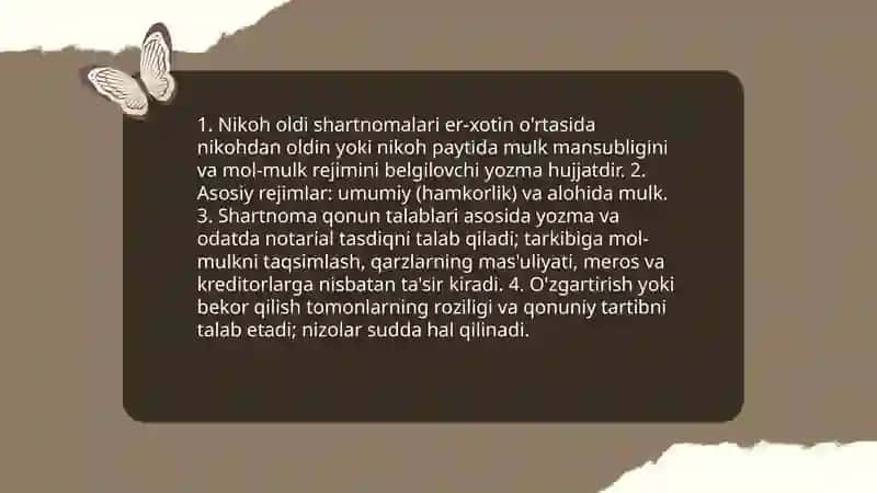 Nikoh va uning yuridik asoslari 4