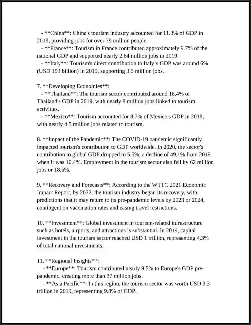 THE ROLE OF TOURISM IN THE NATIONAL ECONOMY 4